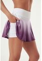 Falda Deportiva Sublimada Lila Con Ciclista Interno Para Mujer de Belife