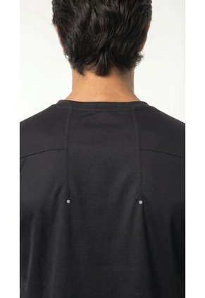 Camiseta Deportiva Negra Manga Corta Para Hombre