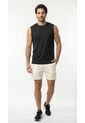 Camiseta Deportiva Negra Manga Sisa Para Hombre de Belife