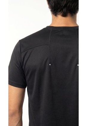 Camiseta Deportiva Negra Manga Corta Para Hombre