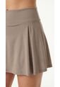 Falda Deportiva Taupe Para Mujer Con Ciclista Interno de Belife