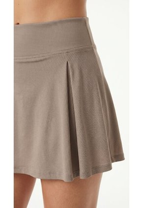 Falda Deportiva Taupe Para Mujer Con Ciclista Interno