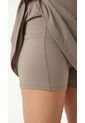 Falda Deportiva Taupe Para Mujer Con Ciclista Interno de Belife