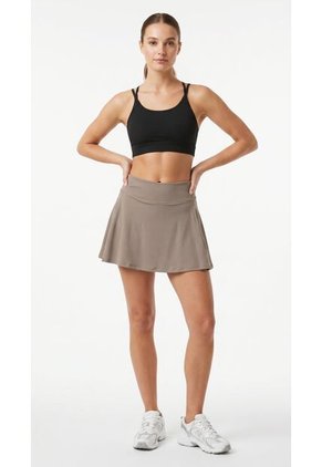 Falda Deportiva Taupe Para Mujer Con Ciclista Interno