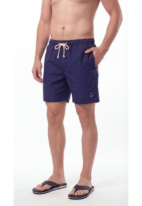 Pantaloneta Playera Azul Oscuro Para Hombre