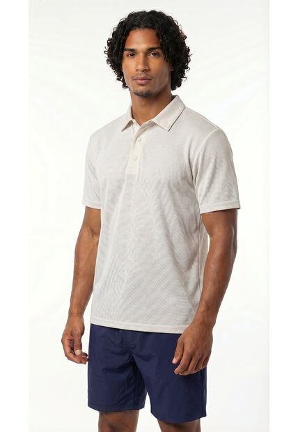Camiseta Polo Deportiva Cruda Para Hombre