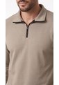 Buzo Taupe Con Cierre En Cuello Para Hombre de Belife