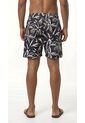 Bermuda De Playa Negra Estampada Para Hombre de Belife