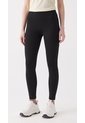 Leggings Deportivos Negros Con Rib Para Mujer de Belife