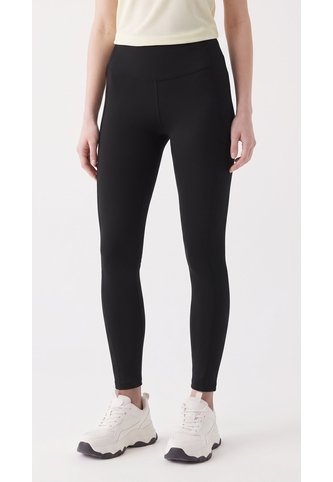 Leggings Deportivos Negros Con Rib Para Mujer Belife