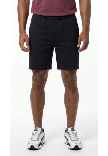 Bermuda Negra En Tejido De Punto Para Hombre