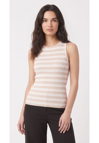 Camiseta Arena De Rayas En Rib Para Mujer Belife