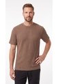 Camiseta Manga Corta Café Para Hombre de Belife