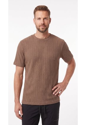 Camiseta Manga Corta Café Para Hombre