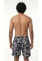 Bermuda De Playa Negra Estampada Para Hombre de Belife
