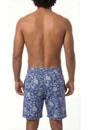 Pantaloneta De Playa Azul Para Hombre