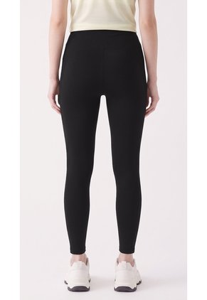Leggings Deportivos Negros Con Rib Para Mujer