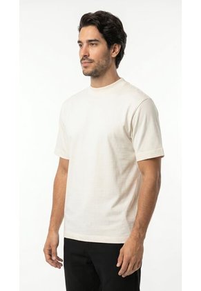 Camiseta Manga Corta Cruda Para Hombre