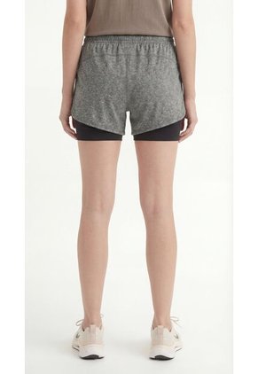 Short Deportivo Gris Con Ciclista Interno Para Mujer