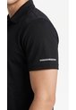 Polo Deportiva Negra Semi Ajustada Para Hombre de Belife