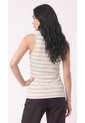 Camiseta Arena De Rayas En Rib Para Mujer de Belife