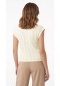 Camiseta Tejida Ivory Manga Corta Para Mujer de Belife