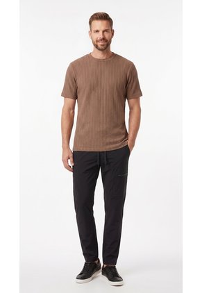 Camiseta Manga Corta Café Para Hombre
