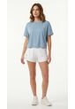 Camiseta Deportiva Azul Manga Corta Para Mujer de Belife