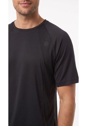 Camiseta Deportiva Negra Con Bloques Para Hombre