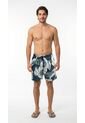 Bermuda De Playa Reversible Verde Estampada Para Hombre de Belife