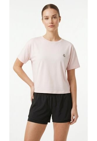 Camiseta Deportiva Rosada Silueta Corta Para Mujer Belife