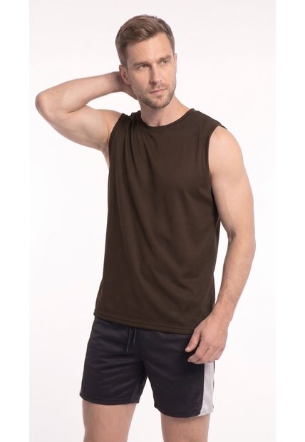 Camiseta Deportiva Sisa Café Para Hombre