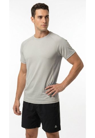 Camiseta Deportiva Beige Manga Ranglán Para Hombre Belife