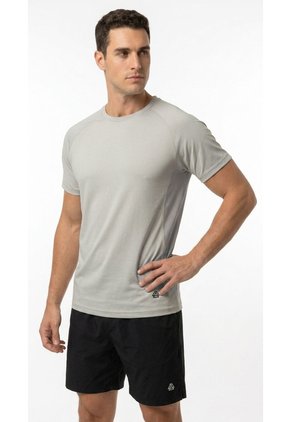 Camiseta Deportiva Beige Manga Ranglán Para Hombre
