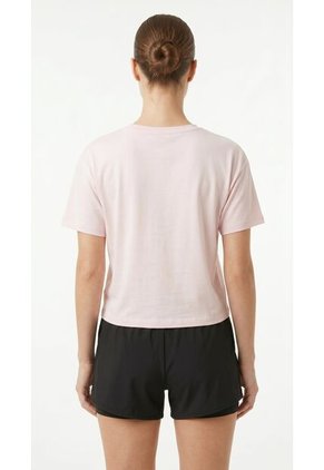 Camiseta Deportiva Rosada Silueta Corta Para Mujer