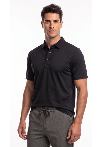 Polo Hibrida Negra Para Hombre Belife