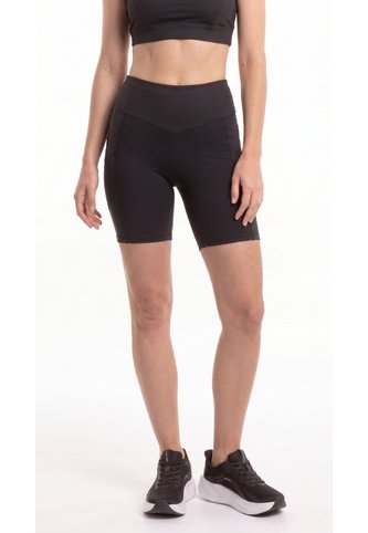 Ciclista Negro Con Bolsillo Para Mujer Belife
