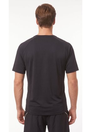 Camiseta Deportiva Negra Con Bloques Para Hombre