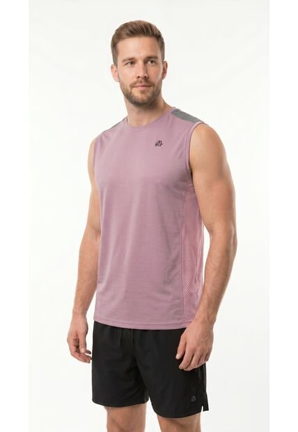 Camiseta Deportiva Morado Manga Sisa Para Hombre