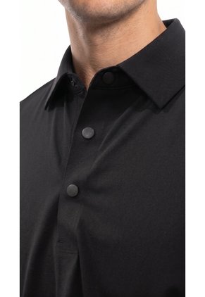 Polo Hibrida Negra Para Hombre