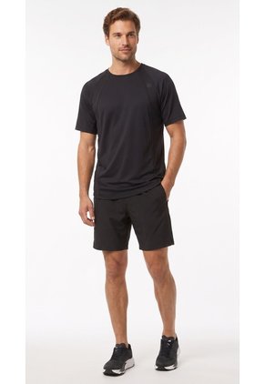 Camiseta Deportiva Negra Con Bloques Para Hombre