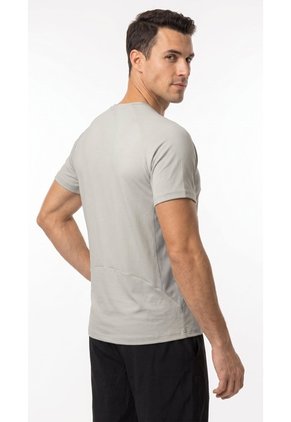 Camiseta Deportiva Beige Manga Ranglán Para Hombre