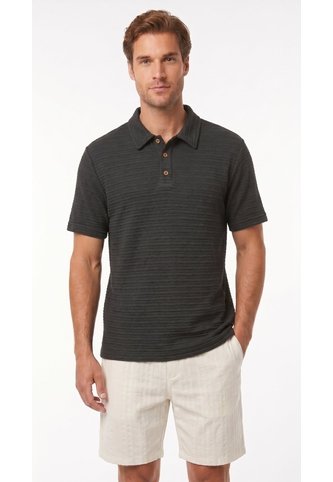 Camiseta Polo Negro Humo Para Hombre Belife