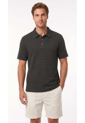 Camiseta Polo Negro Humo Para Hombre