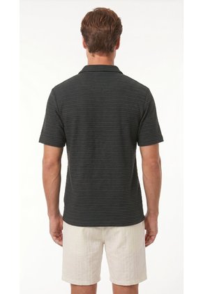 Camiseta Polo Negro Humo Para Hombre