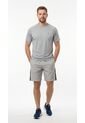 Camiseta Deportiva Gris Manga Ranglan Para Hombre de Belife