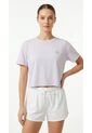 Camiseta Deportiva Lila Silueta Corta Para Mujer de Belife
