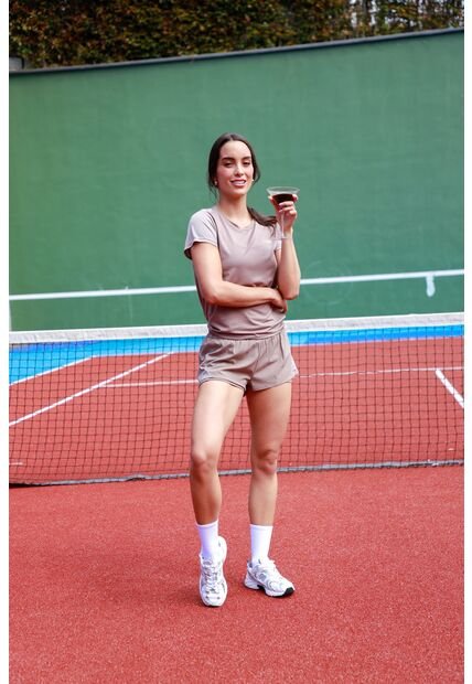 Short Deportivo Café Con Ciclista Para Mujer