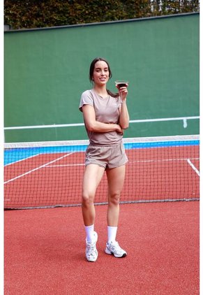 Short Deportivo Café Con Ciclista Para Mujer
