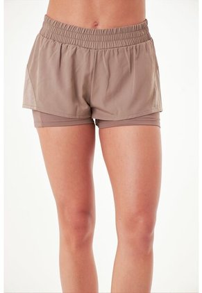 Short Deportivo Café Con Ciclista Para Mujer